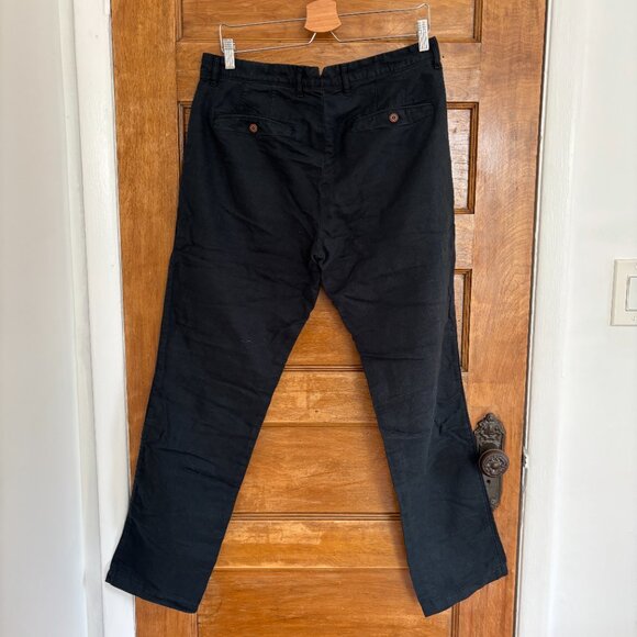 Gap Linen Cotton Slim Leg Pants in Navy Blue 80- 34 x 32 - Picture 4 of 4